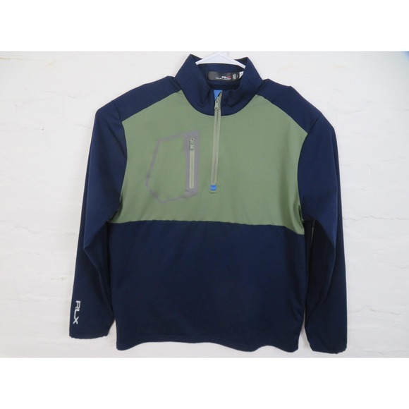 Ralph Lauren Other - RLX Ralph Lauren Sweater Mens Large Blue Green Quarter Zip Pullover Golf Modern
